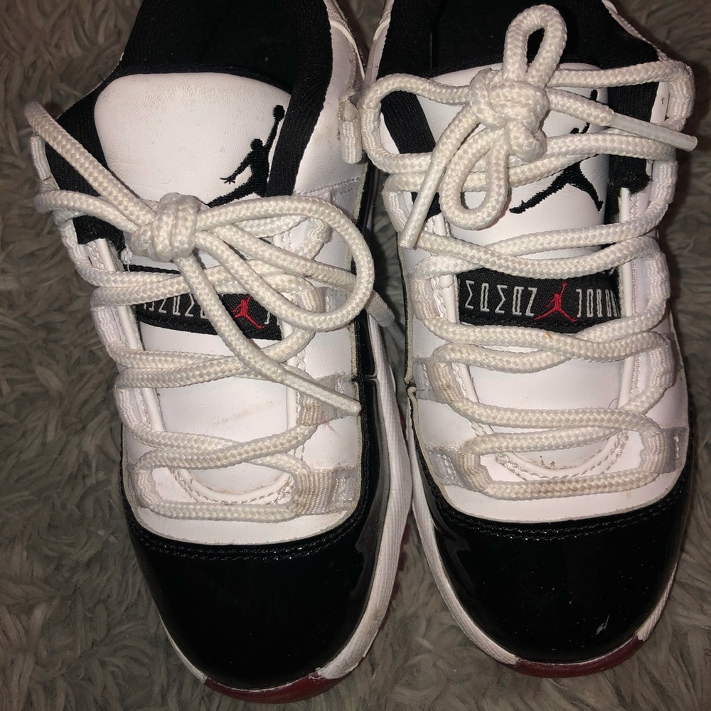 Jordan 11 White, Black and Red